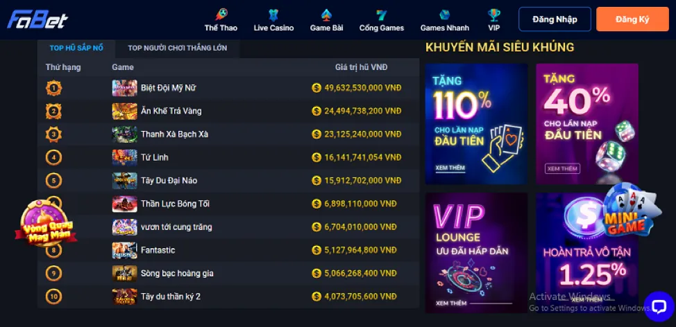 Người chơi tận hưởng các trò chơi casino trực tuyến